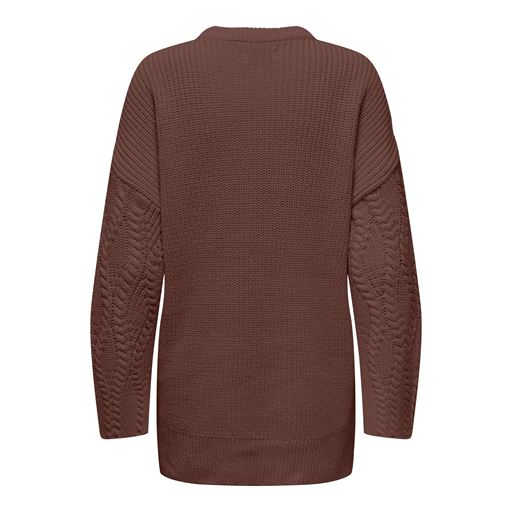 ONLY Nora Striktrøje, Chestnut, XL