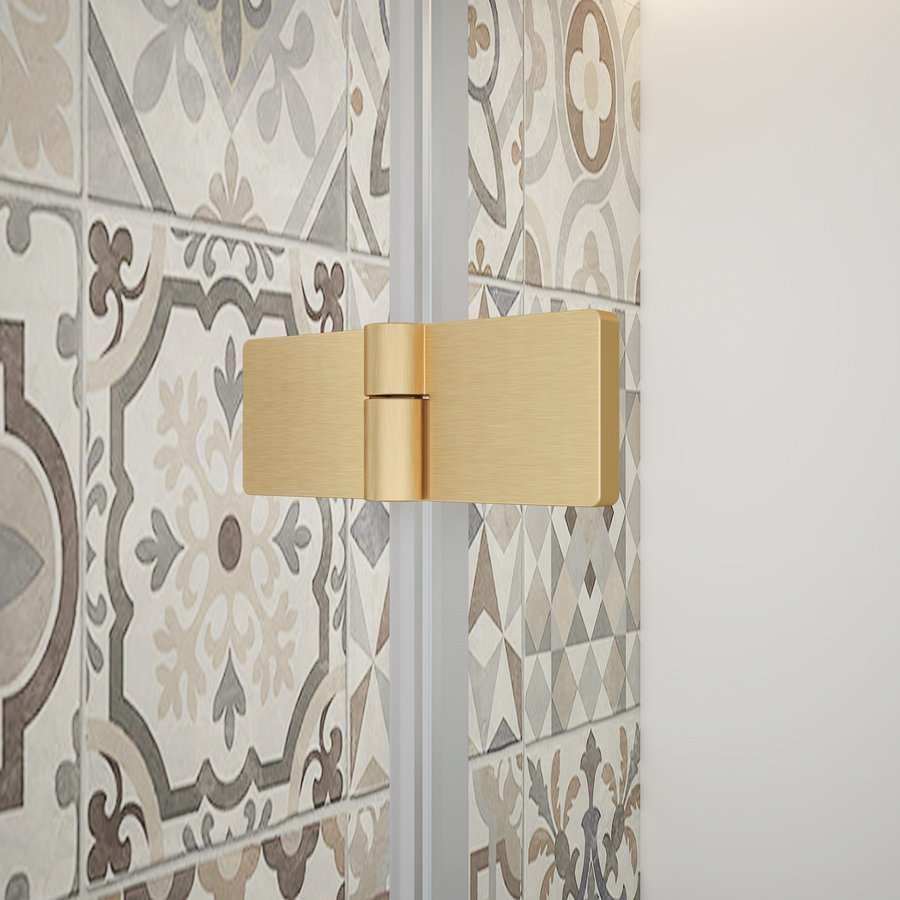 Gelco Trinity kwartronde douchecabine 90x90cm links mat glas goud