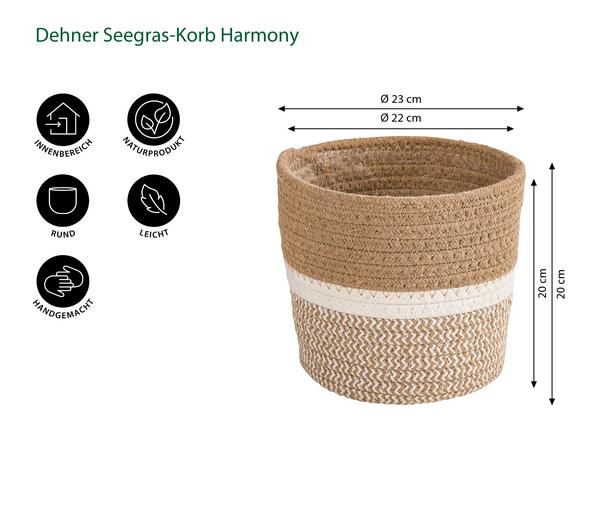 Dehner Seegras-Korb Harmony, rund