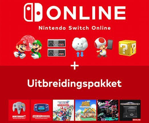 Nintendo Switch Online + Uitbreidingspakket-lidmaatschap