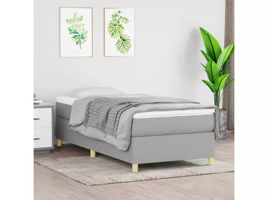 Sommier à lattes de lit Gris clair 90x200 cm Tissu