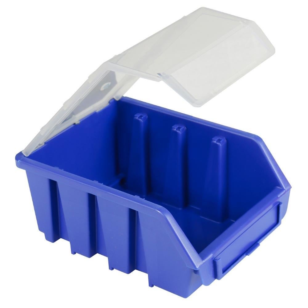 PROREGAL SuperSaver Set 5x Opbergdoos 2 met deksel HxBxD 7,5 x 11,6 x 16,1 cm Polypropyleen Blauw