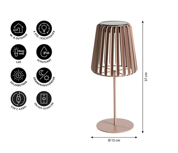 Dehner Solar-Lampe Amira, ca. Ø15/H37 cm
