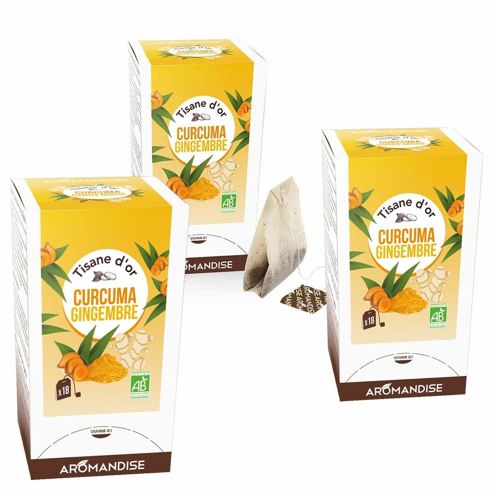 Tisane bio au curcuma et gingembre 54 sachets