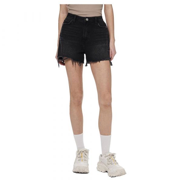 Pieces Summer Denim Shorts Preto XS Mulher