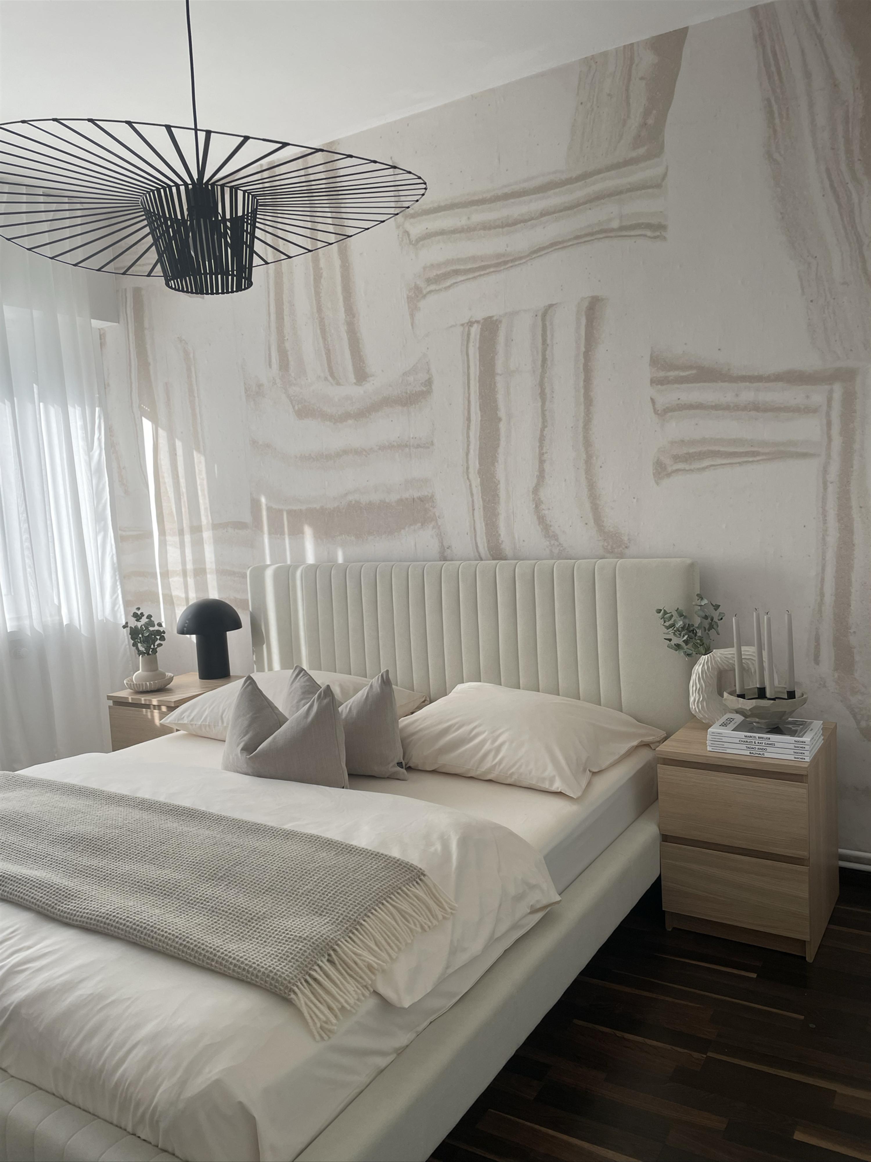 Bed Chenille TALENCE 180 x 200 cm Lichtbeige