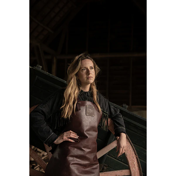 Tablier de cuisine artisanal cuir pleine fleur Buffalo Ruby Witloft