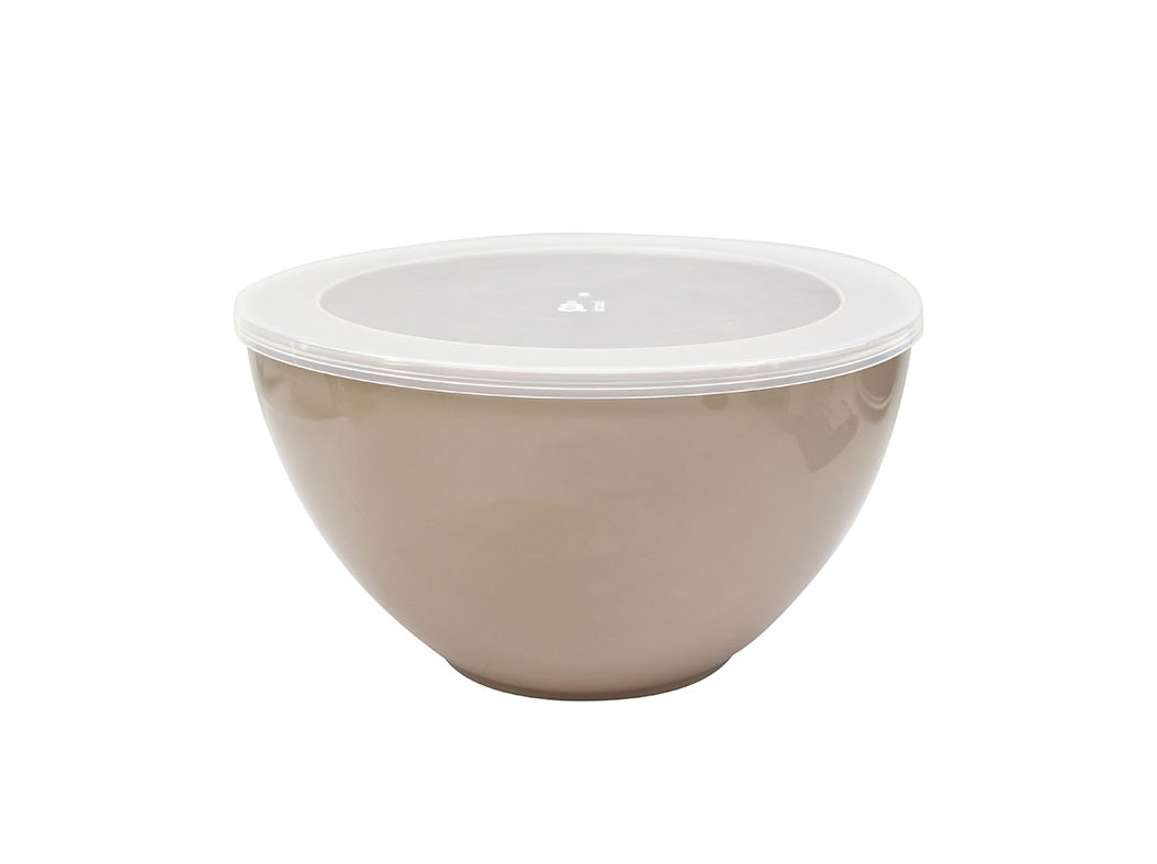 SALADEIRA C/TAMPA ACTUEL PLÁSTICO BEGE 6.5L