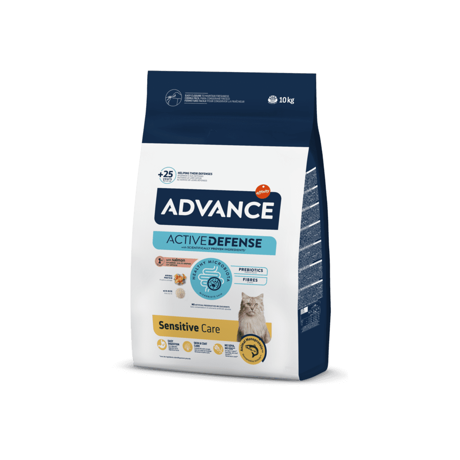 Ração Advance Sensitive Adult com Salmão e Arroz para Gatos