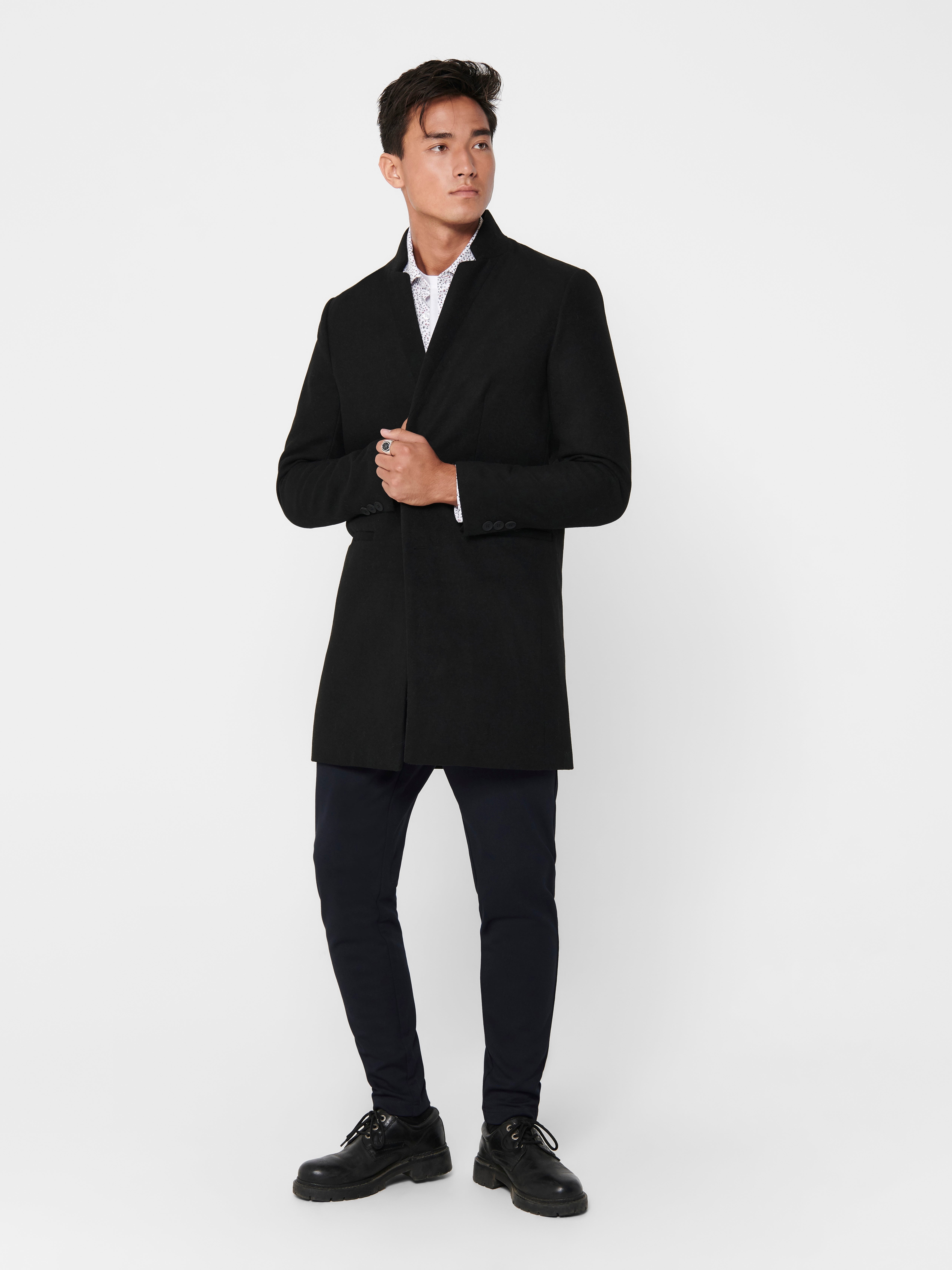 ONSMALIK Trenchcoat Black