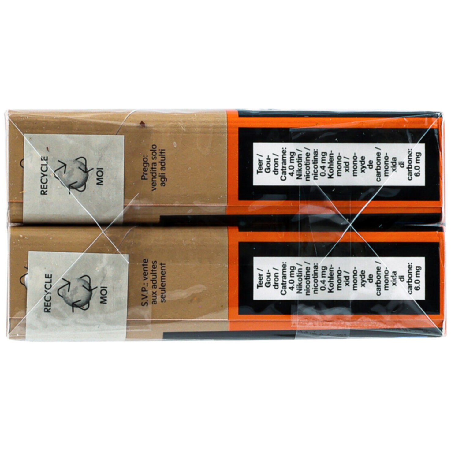 Parisienne Zigaretten Orange Ohne Box Stange