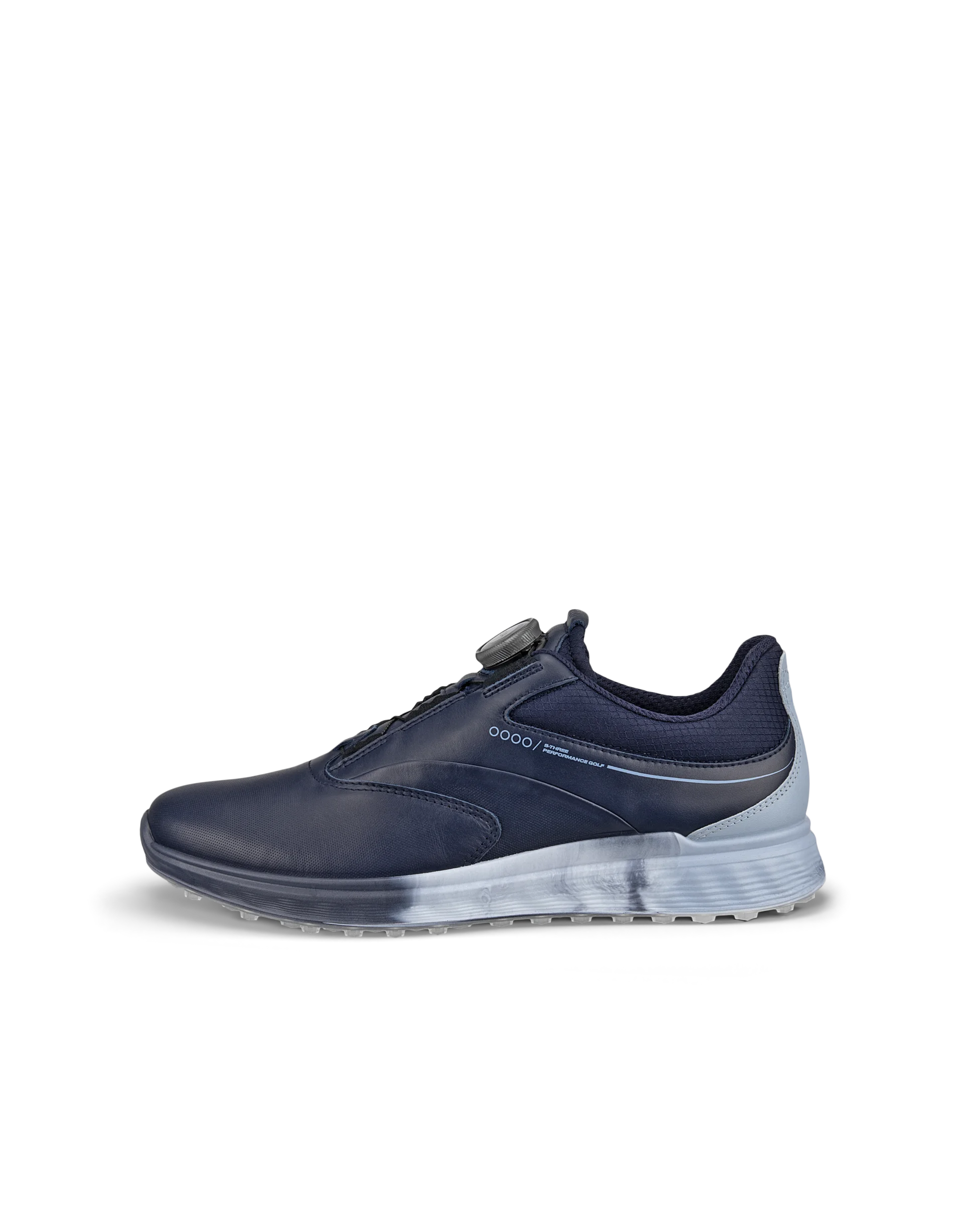 ECCO W Golf S-Three Damen Golfschuh aus Leder mit Gore-Tex Blau