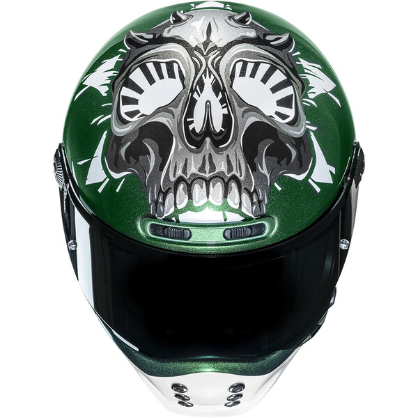 HJC - Casque V10 Crania MC4 / Vert / Blanc