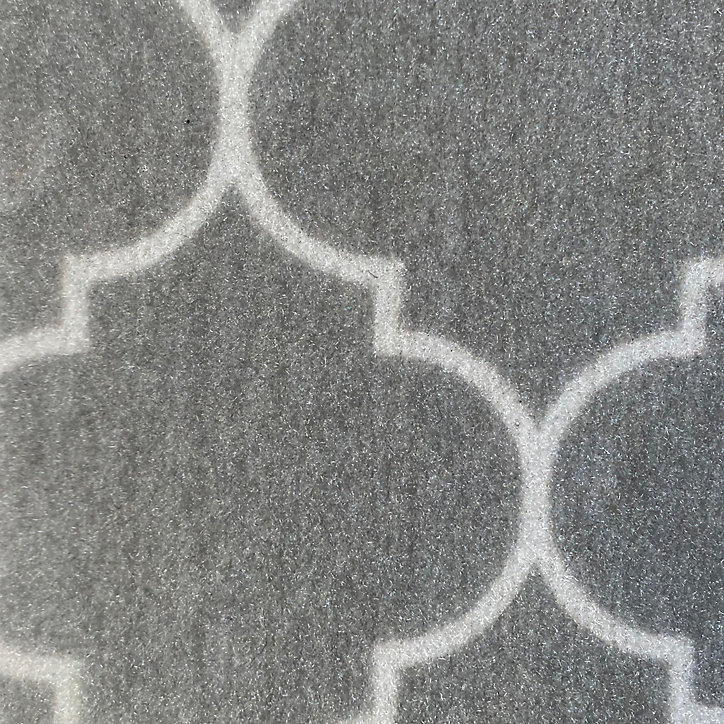 Tapis rectangle Bromberg GoodHome gris et blanc L.120 x l.80 x ep.0,5 cm