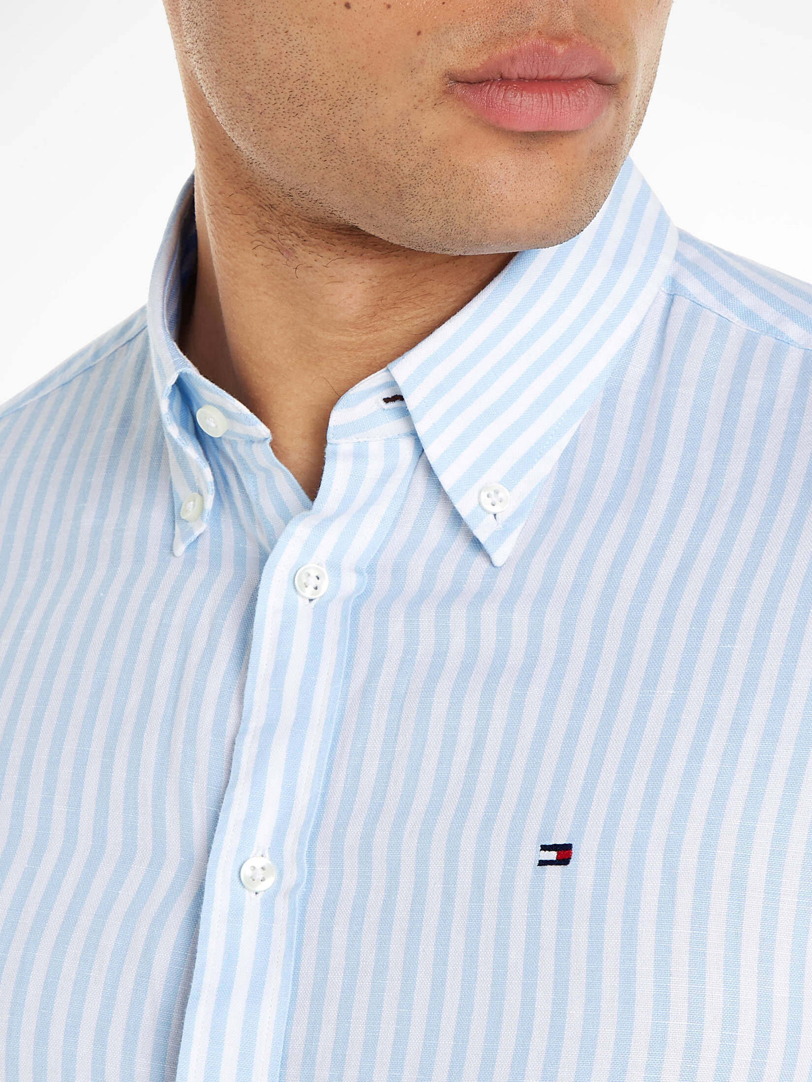 Tommy Hilfiger| Herren Freizeithemd mit Leinen