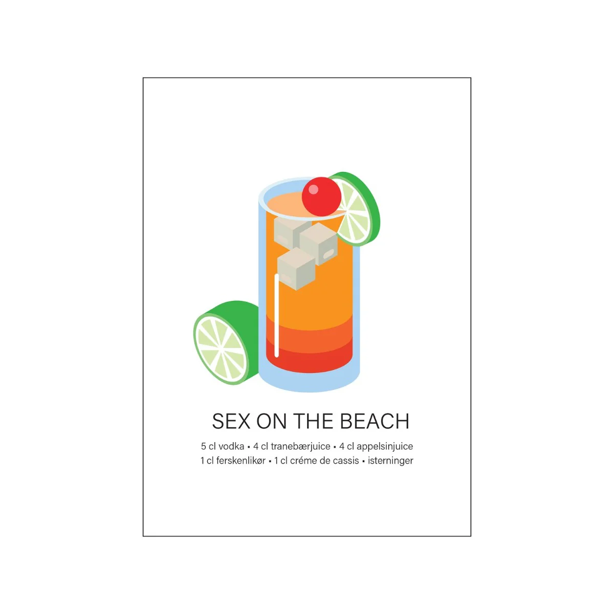 Poster & Frame  Mette Iversen plakat - Sex on the beach