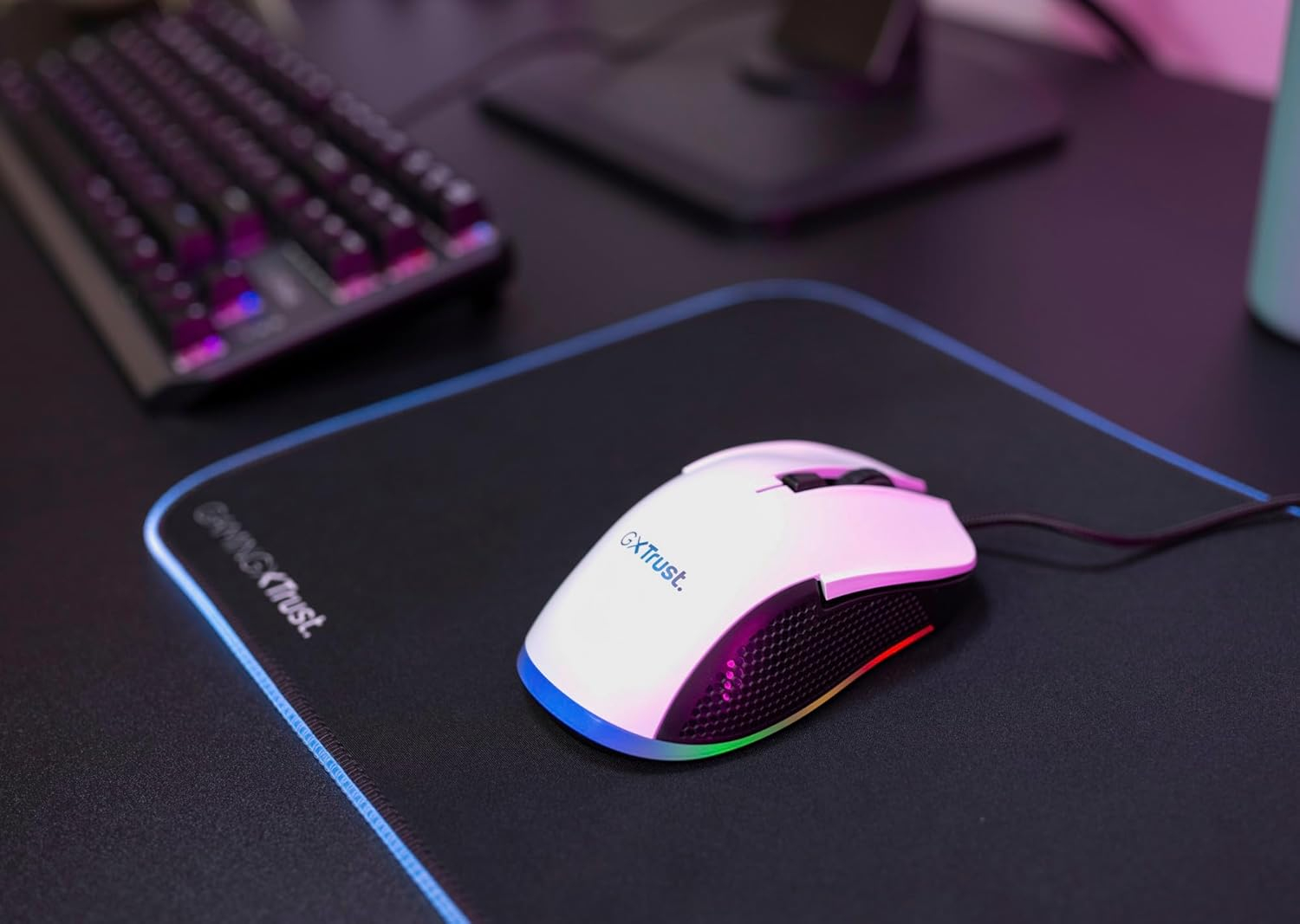 GXT 922 YBAR Kabelgebundene Gaming Maus mit RGB Beleuchtung (24730) - Weiss