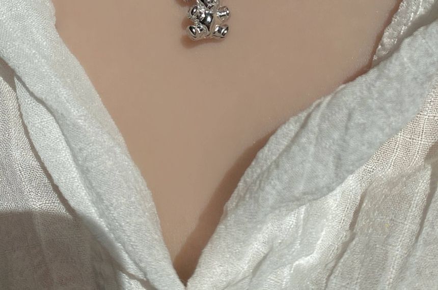 Gemsha - Kersen / Beer Strass Hanger Legering Ketting