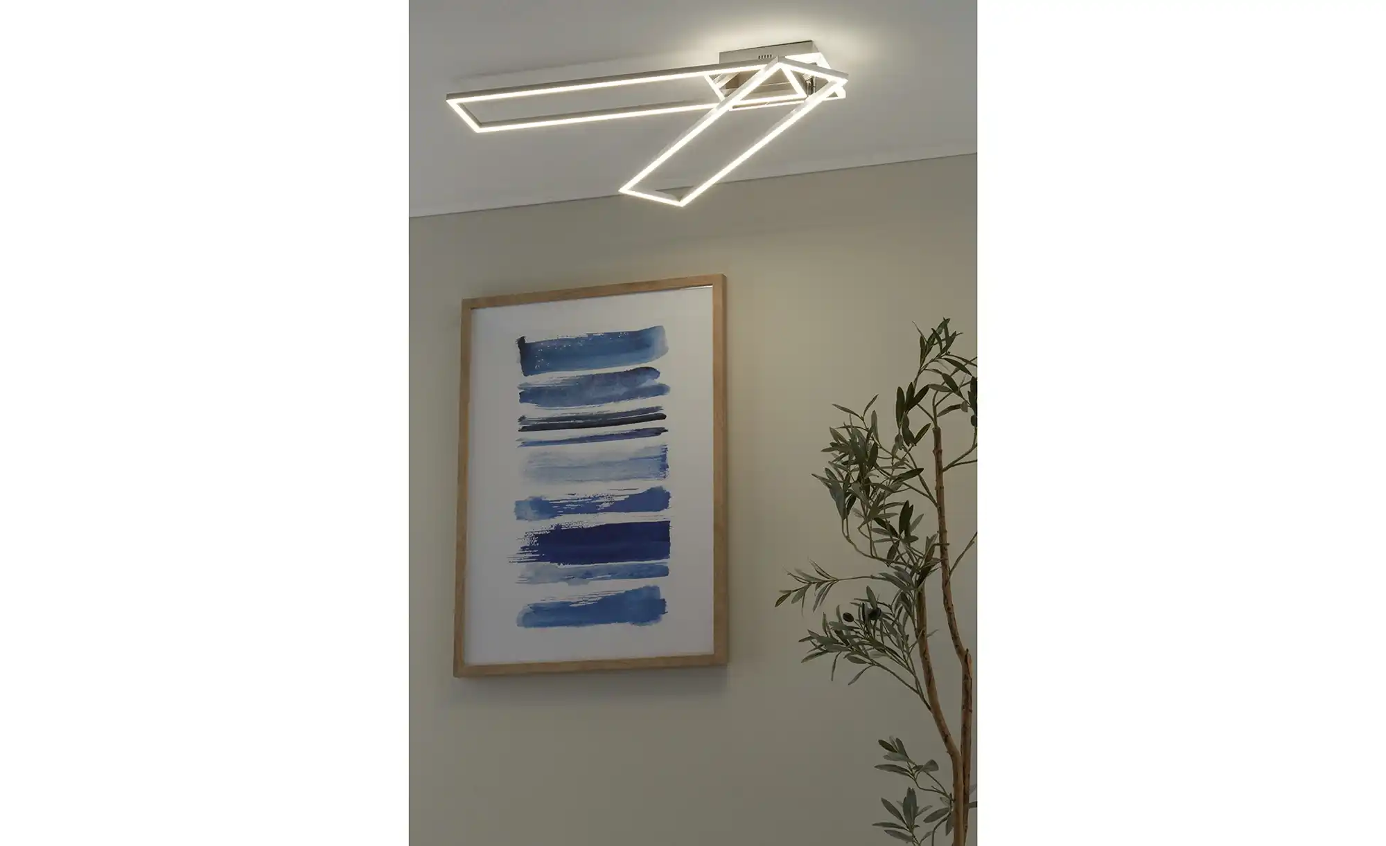 KHG LED-Deckenleuchte, 3-flammig, chrom/ alu mit Fernbedienung