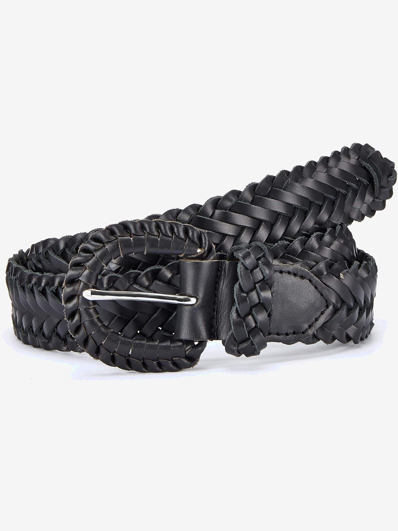 Ceinture en cuir ceinture tressée tendance avec boucle ton sur ton