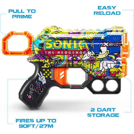 X-Shot Skins Menace Blaster - Mega Sonic Skin
