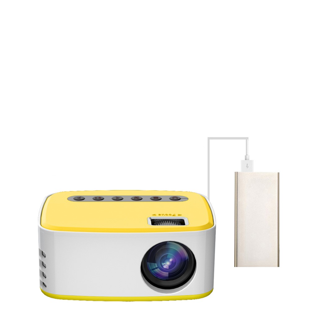 Mini Multimedia LED Projektor Beamer Heimkino (600 Lumen) 1080p Full HD / WLAN / USB / AirPlay / Miracast - Weiss / Schwarz