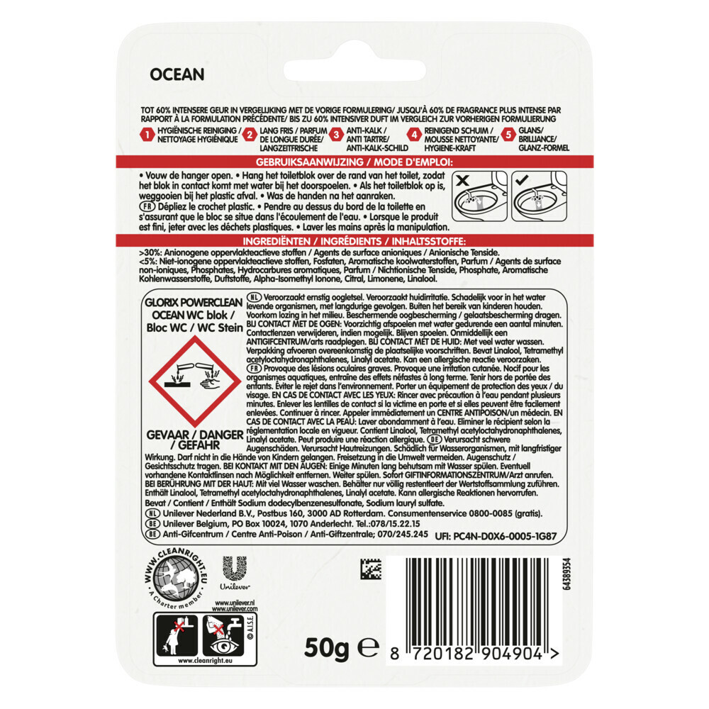 Glorix Toiletblok Power Clean Ocean