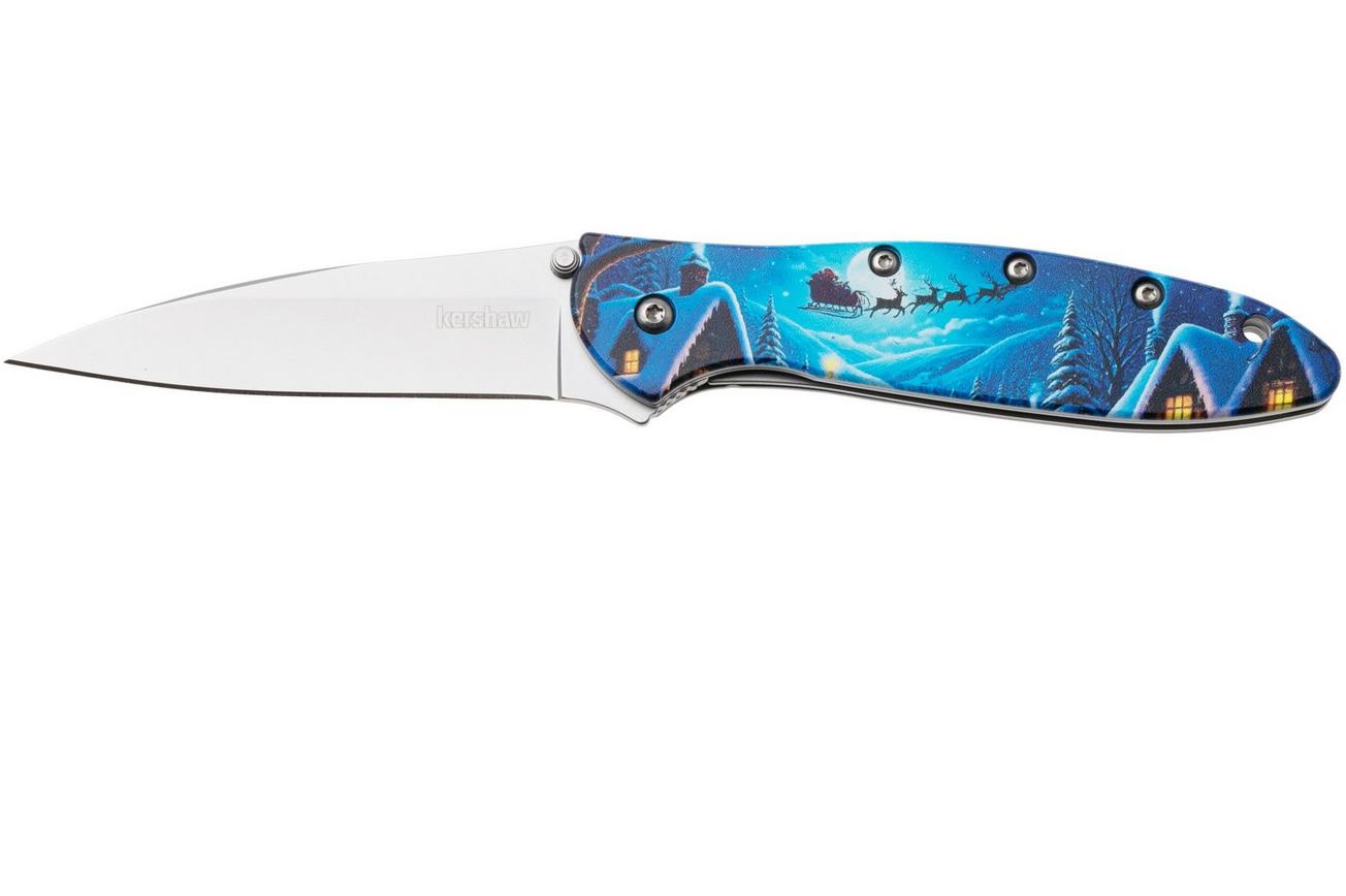 Kershaw Leek Christmas 2025 1660C25 Stonewashed 14C28N, Aluminum, Factory Special Edition zakmes, Ken Onion design