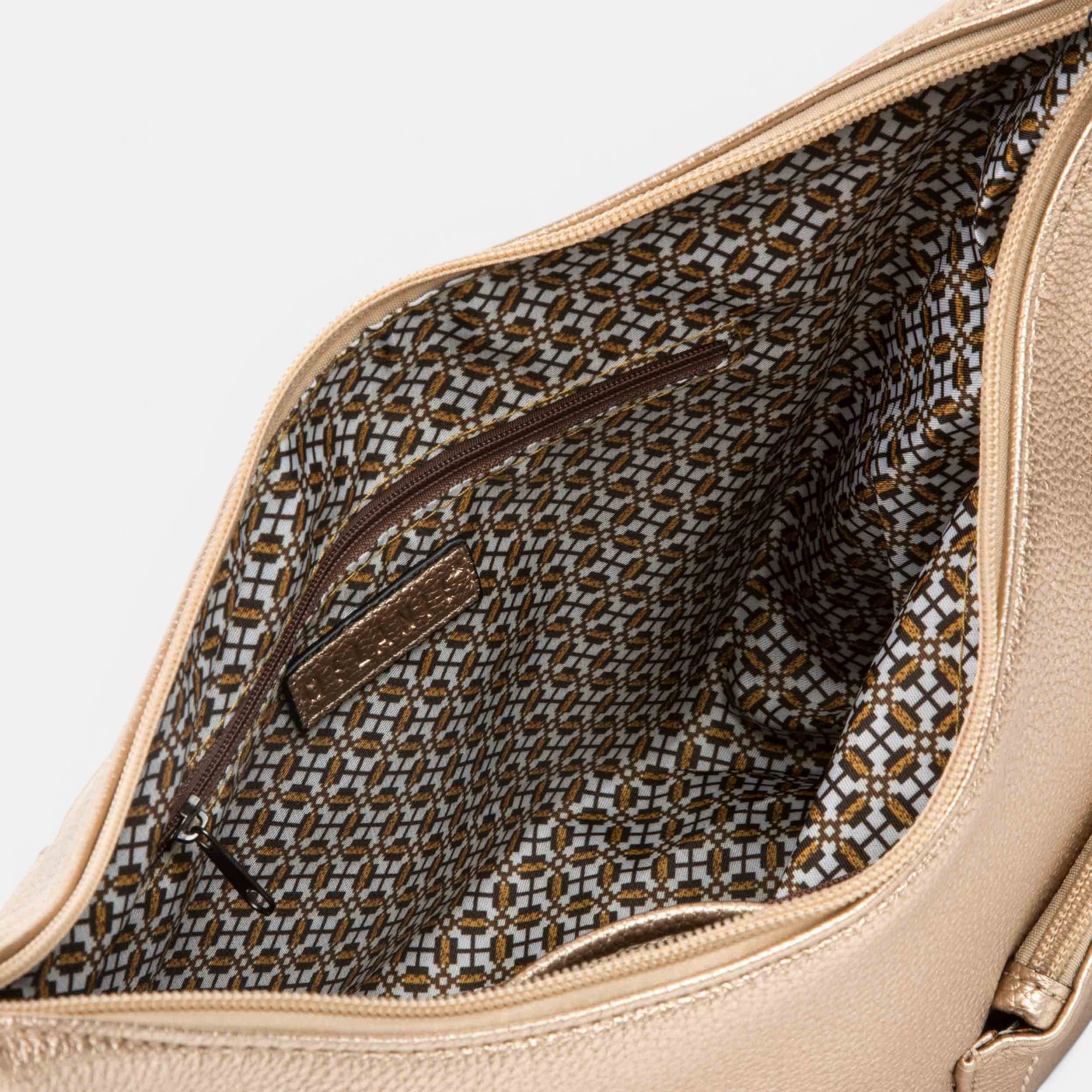 Sac bandoulière or