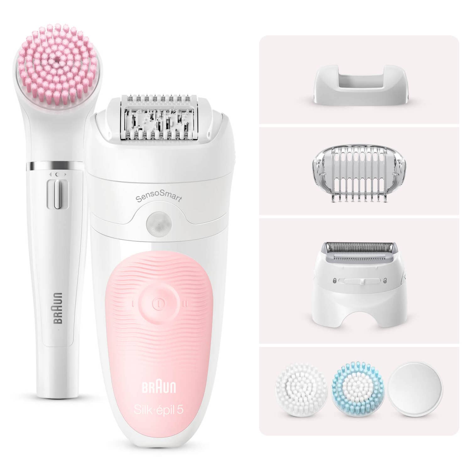 Braun Silk-épil Beauty-Set 5-895 6-in-1 Epilierer & Reinigung für Gesicht & Körper