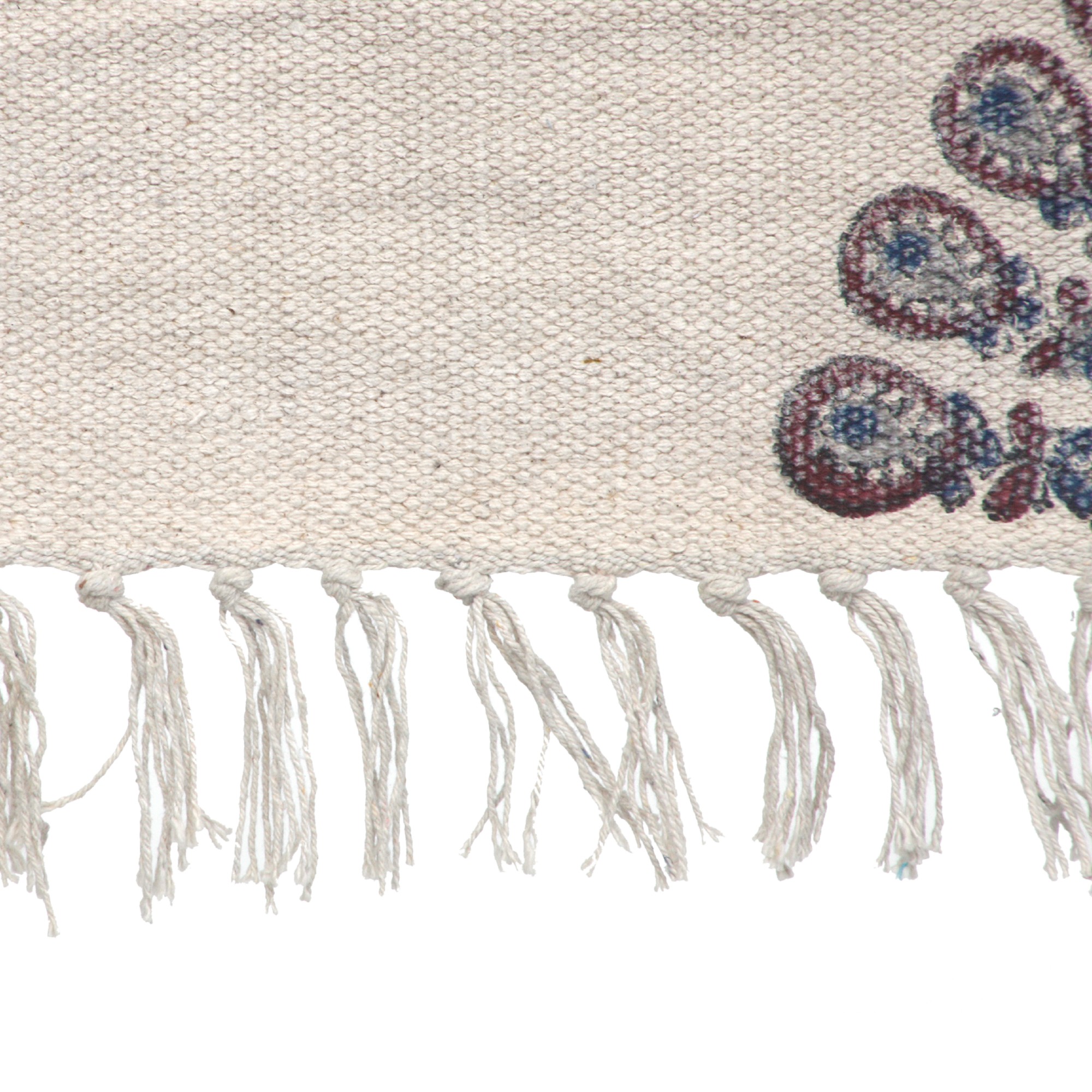 Mini-Rug 'Solapur', weiß, blau-rot, T 60 cm, B 90 cm von fischer's lagerhaus