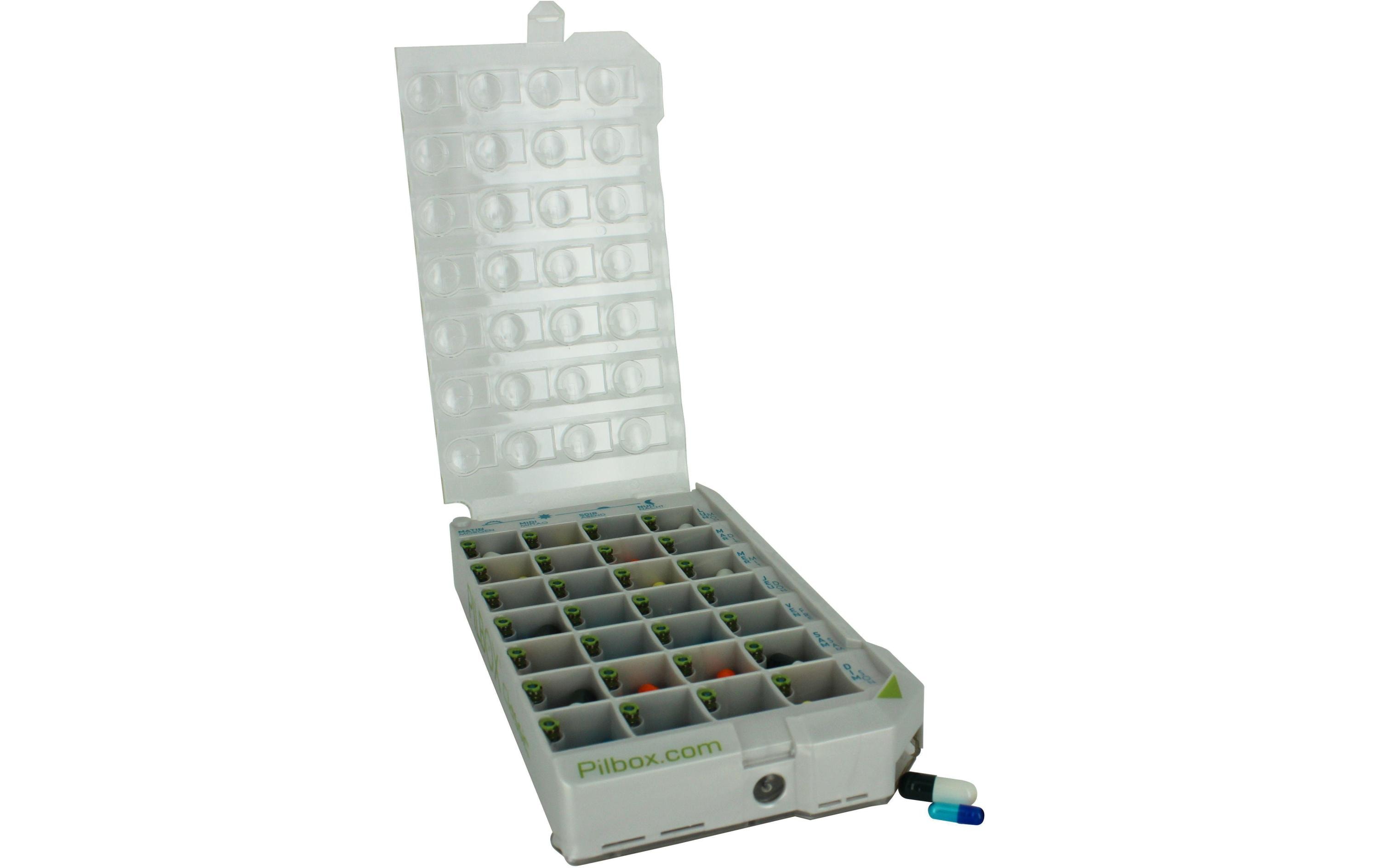 Wochenpillenspender Classic deutsch/französischMedikamentenbox mit flexiblen Fächergrössen