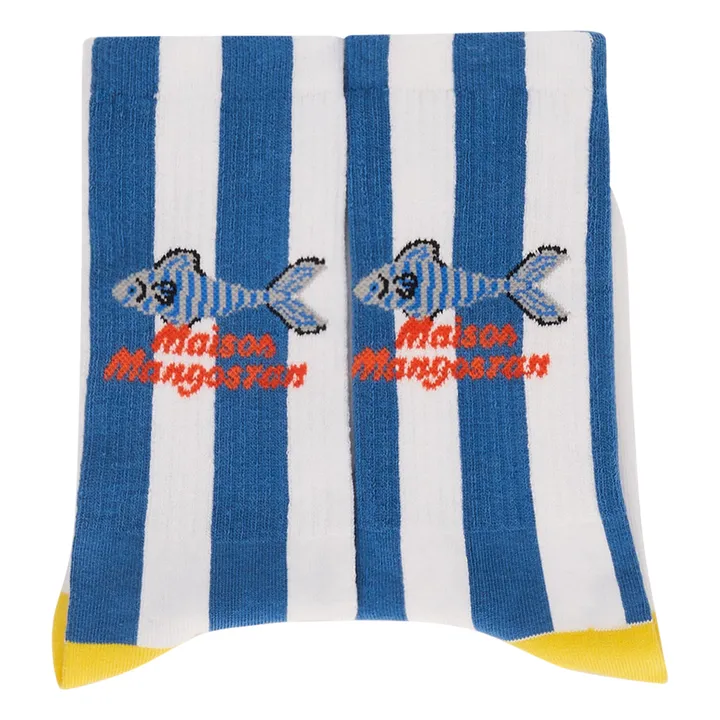 Maison Mangostan Chaussettes Anchovies | Bleu