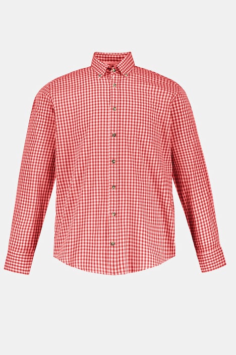 Karohemd, Trachten, Langarm, Buttondown-Kragen, Modern Fit, bis 8 XL