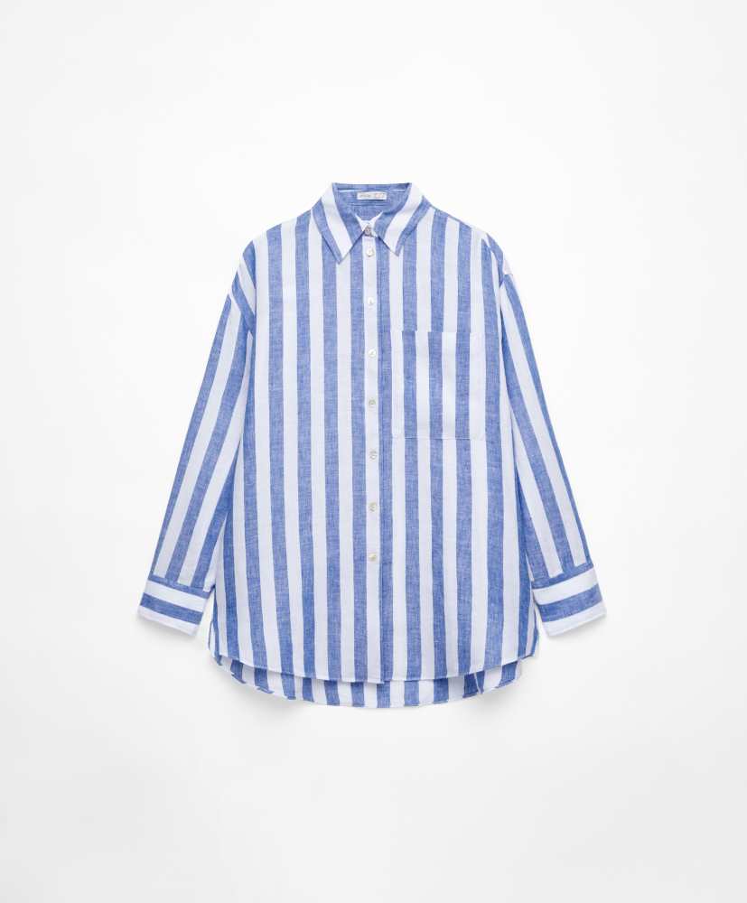 Camisa de manga comprida, 100% linho