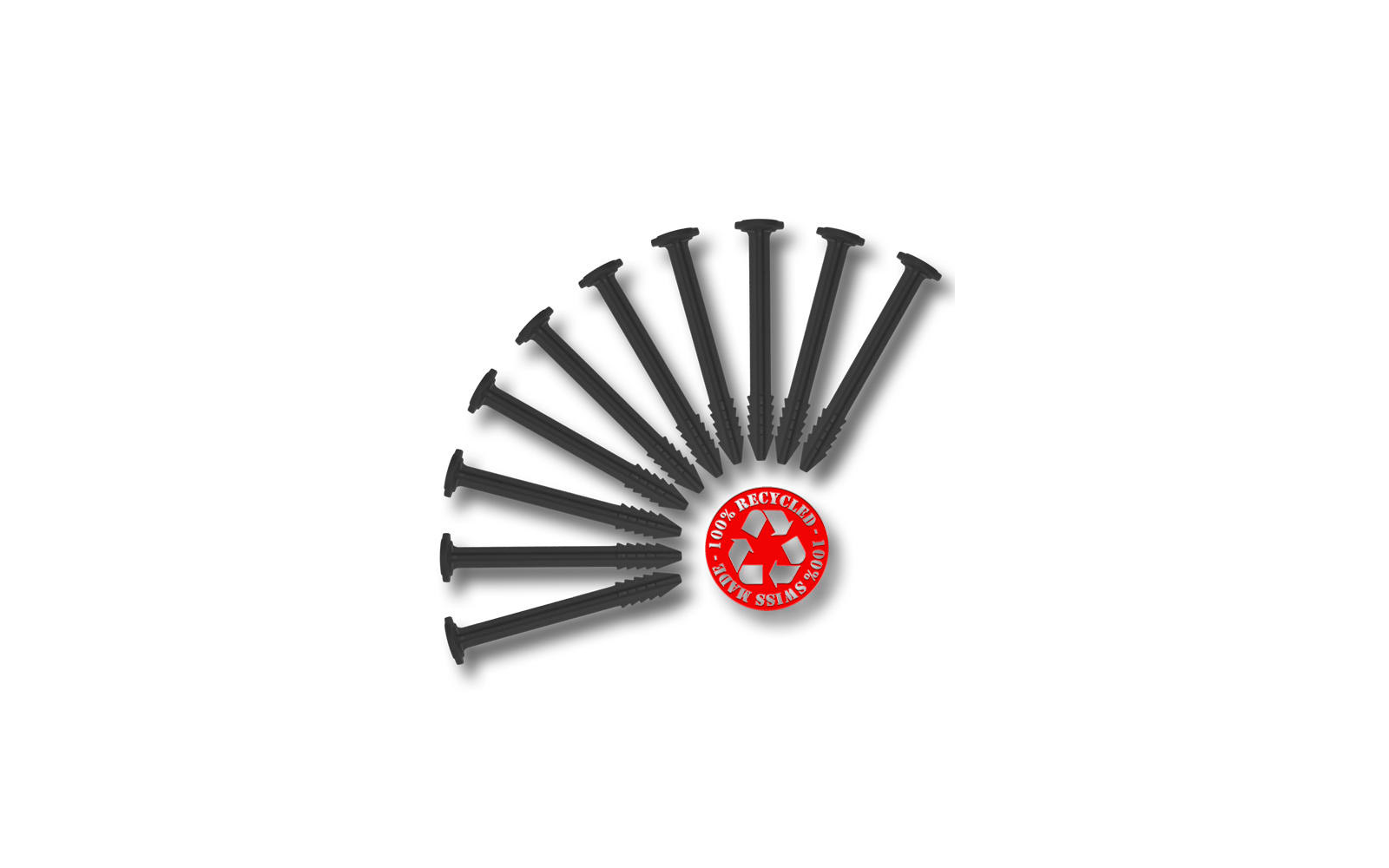 SwissPiranha BF90 Zelthering schwarz 9,7 cm einzeln