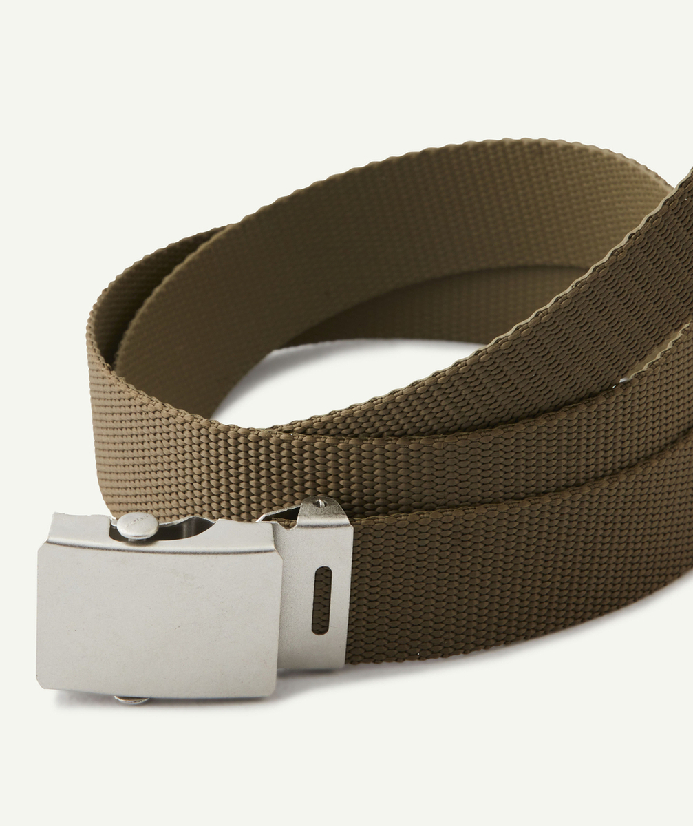 CEINTURE GARÇON KAKI AVEC FERMETURE EN MÉTAL