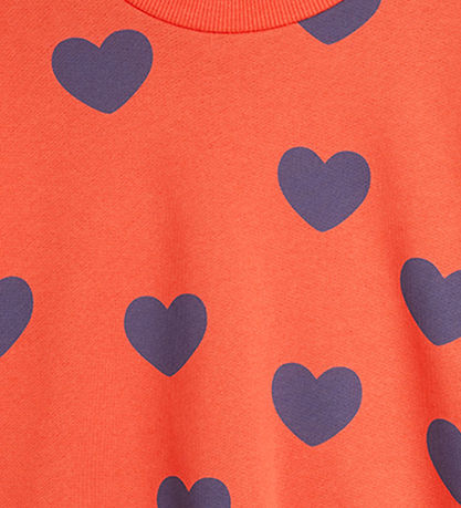Mini Rodini Sweatshirt - Hearts Aop - R?d