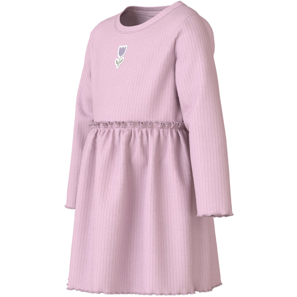 Køb Name It Dawn Pink Tulip Nmfvemma Ls Kjole