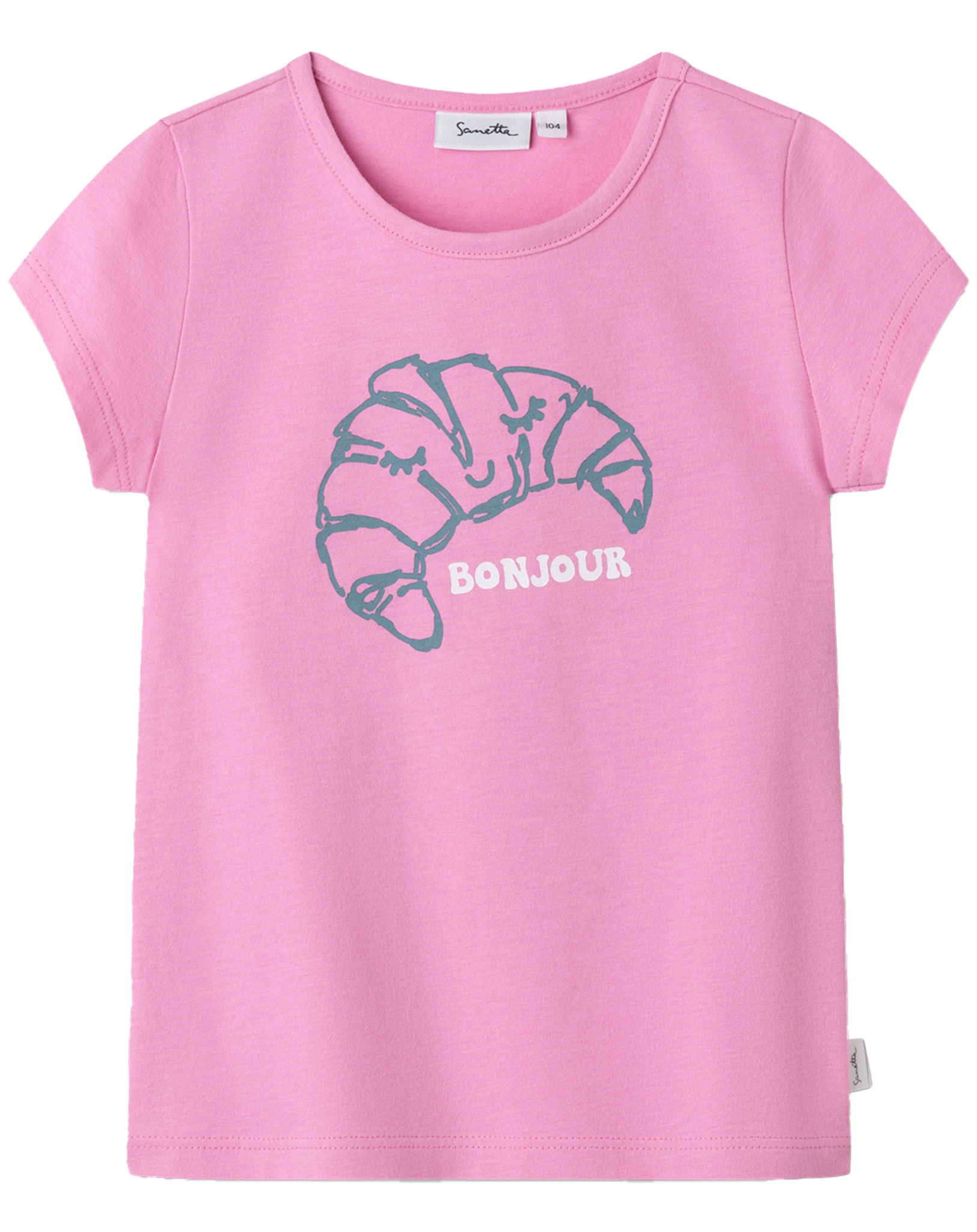 T-Shirt BONJOUR in azalee