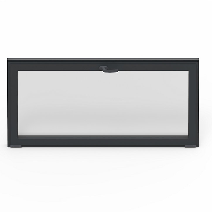 Fenêtre abattant alu GoodHome gris - l.120 x h.45 cm