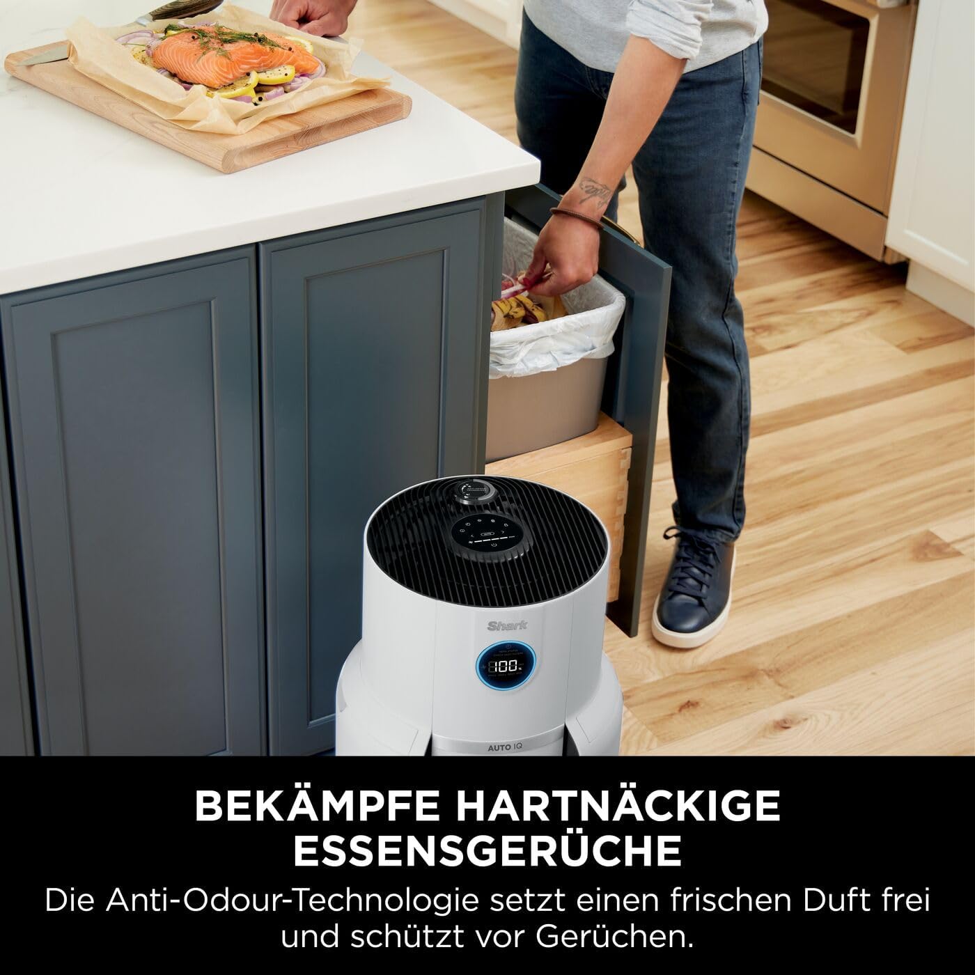 Shark NeverChange Max Luftreiniger mit Hepa- & Aktivkohlefilter, entfernt 99,97% Allergene, Staub, Schimmel, Rauch & Gerüche, Luftfilter bis 130qm², bis zu 5 Jahre ohne Filterwechsel, HP300EU