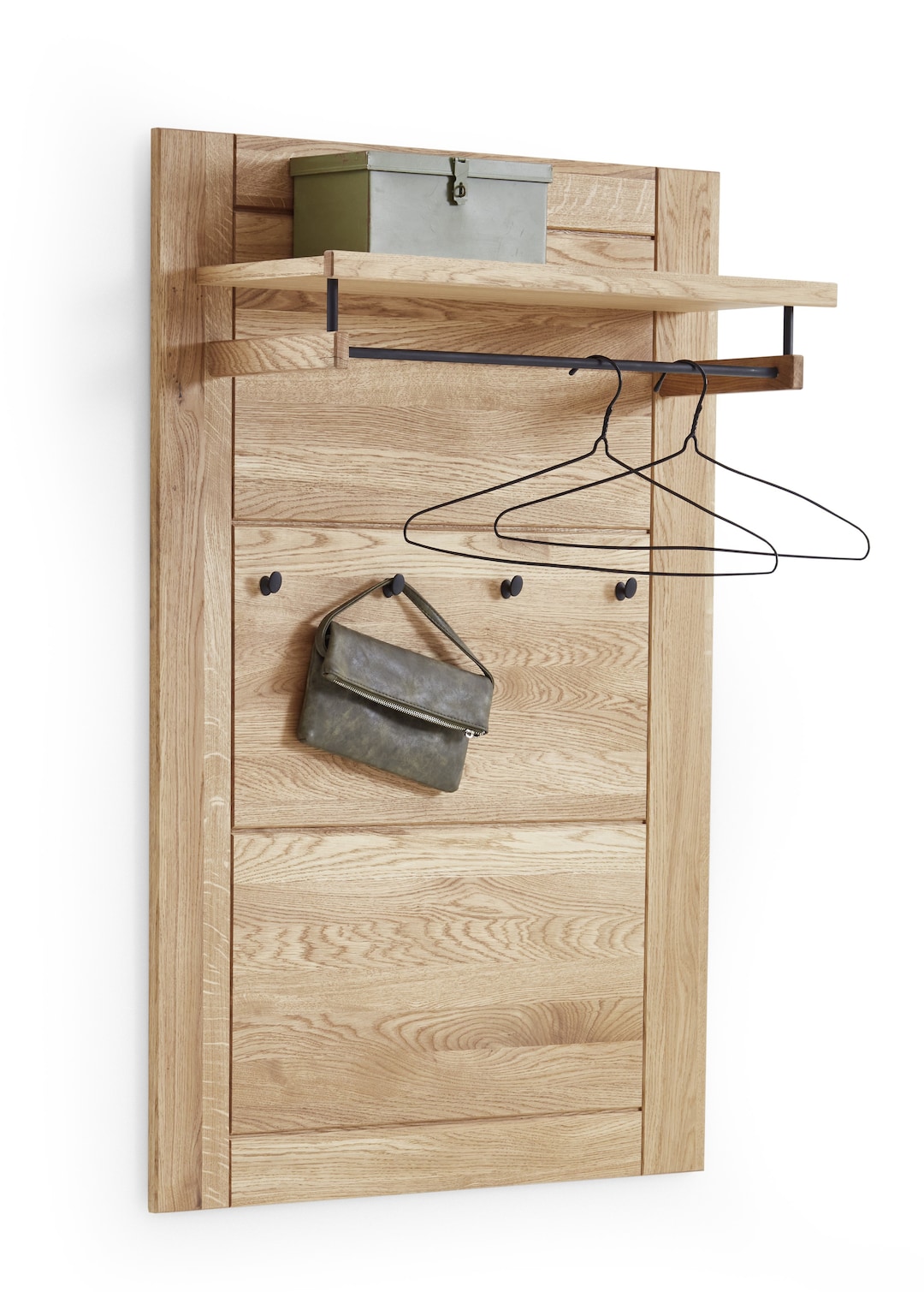 Garderobenpaneel  JURIA 80 x 120 cm Eiche massiv