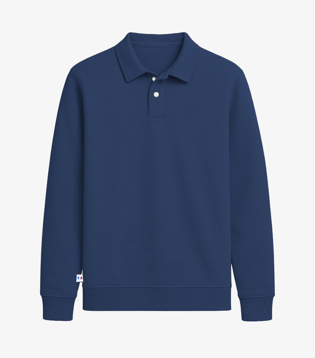Sweat Polo Homme Marine - Intemporel