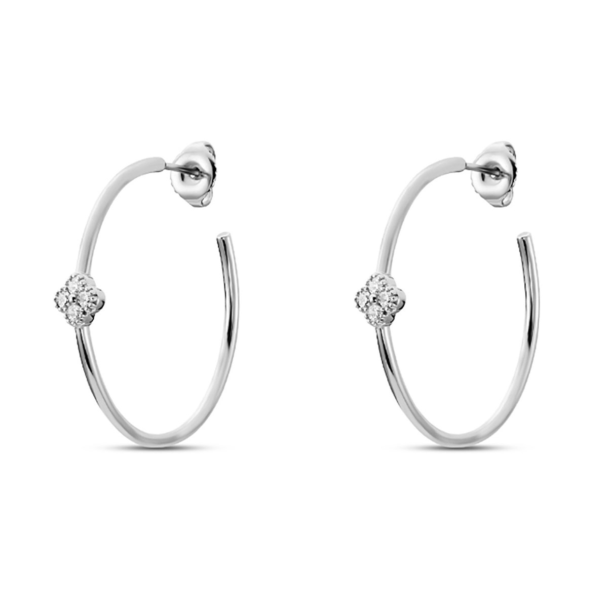 Boucles d'oreilles créoles Agatha Beloved argent