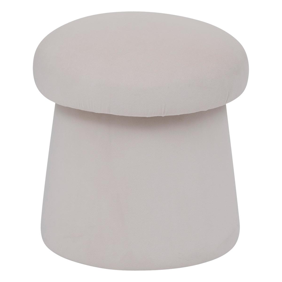 POUF NOA VELOURS IVOIRE