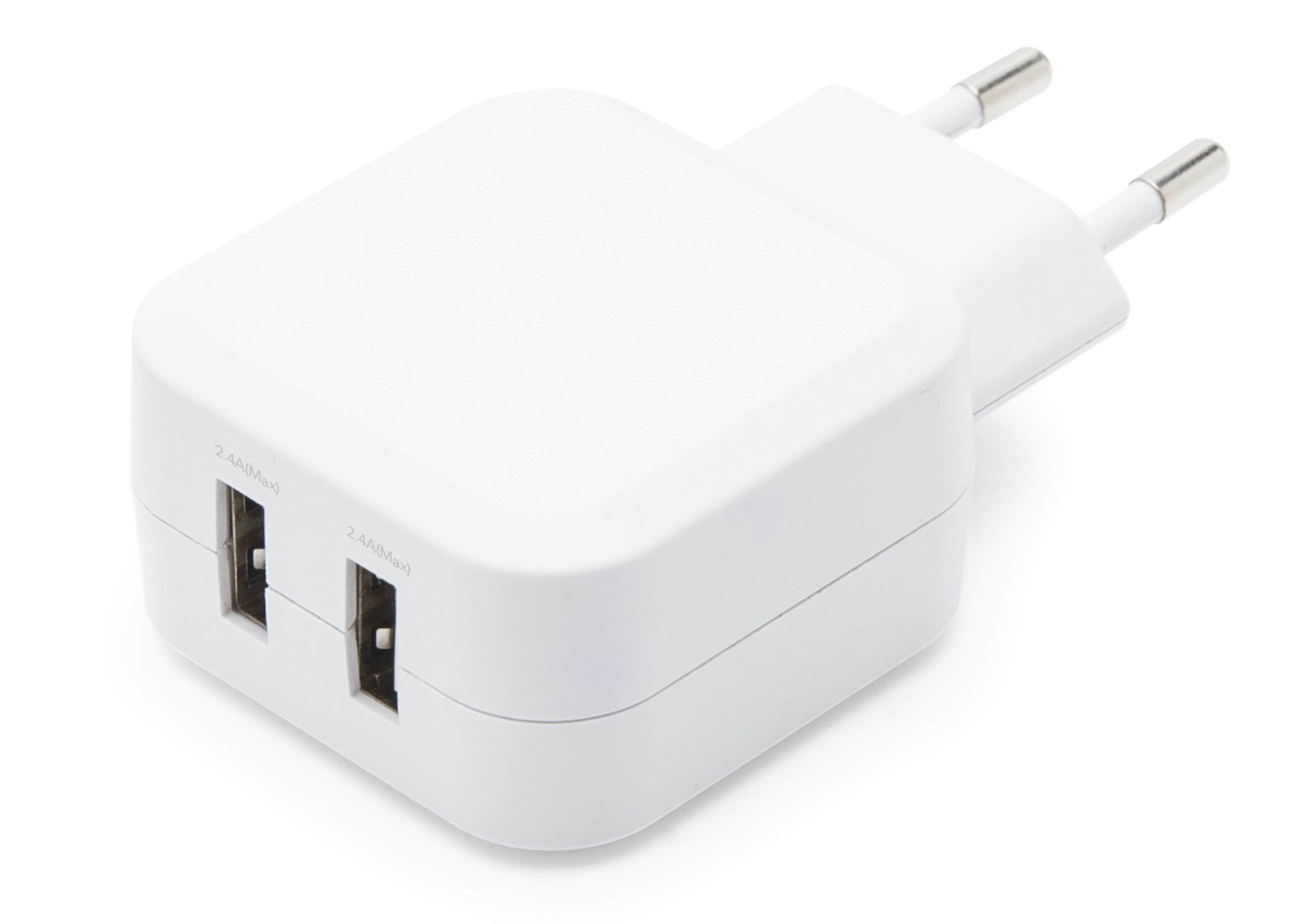 Linocell 4,8 A USB-lader med to porter