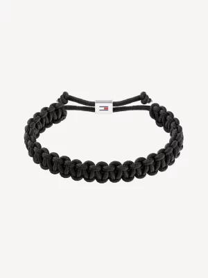 Pulseira preta com nós