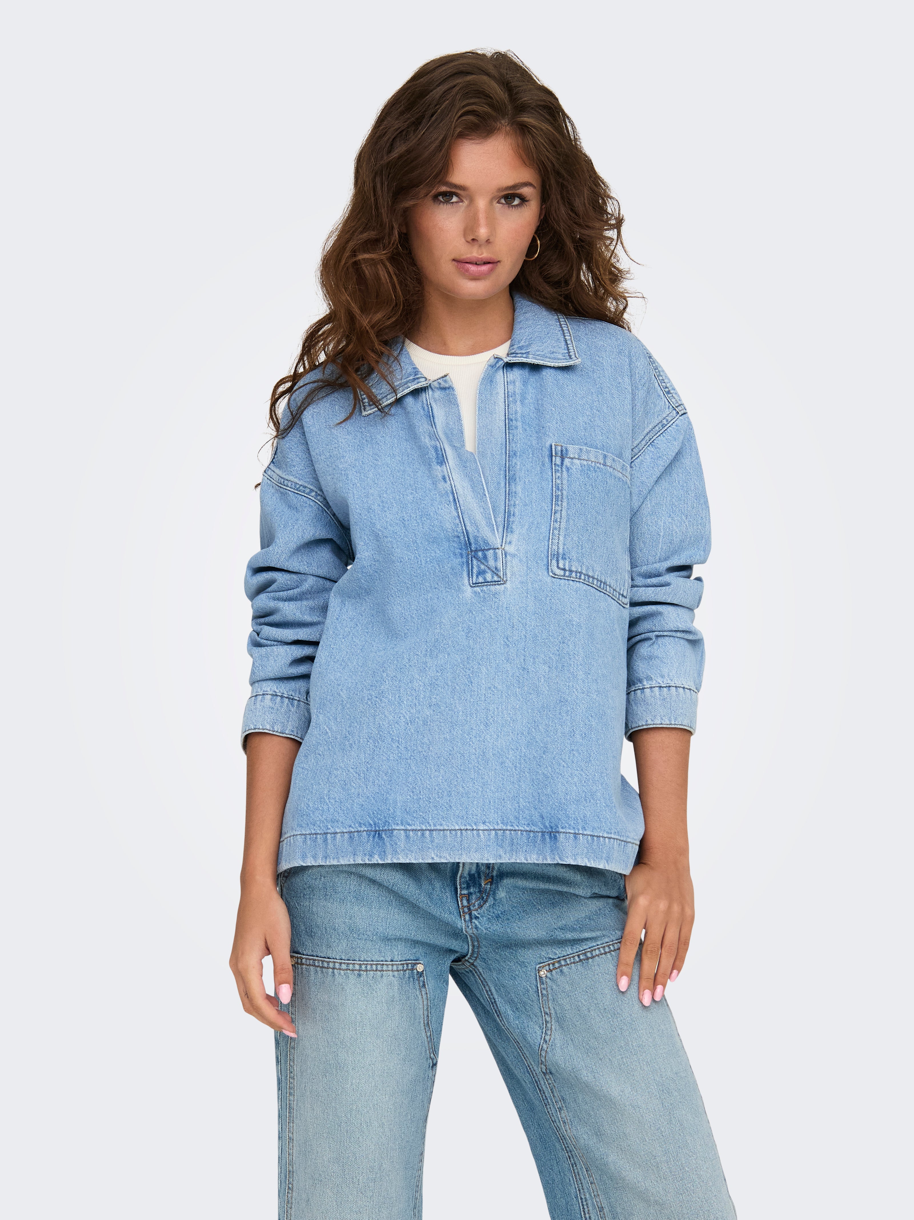 ONLBIRDIE Jeanshemd Light Blue Denim
