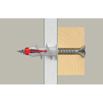 Fischer Gipsplaatplug DuoBlade 44mm   schroef 6 stuks